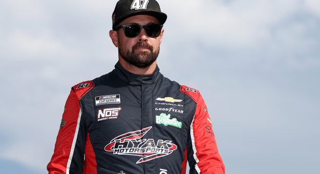 DARLINGTON, SOUTH CAROLINA - SEPTEMBER 06: Ricky Stenhouse Jr., driver of the #47 Ram Self Storage Chevrolet, walks onstage during driver intros prior to the NASCAR Cup Series Cook Out Southern 500 at Darlington Raceway on September 06, 2026 in Darlington, South Carolina. (Photo by Meg Oliphant/Getty Images) | Getty Images