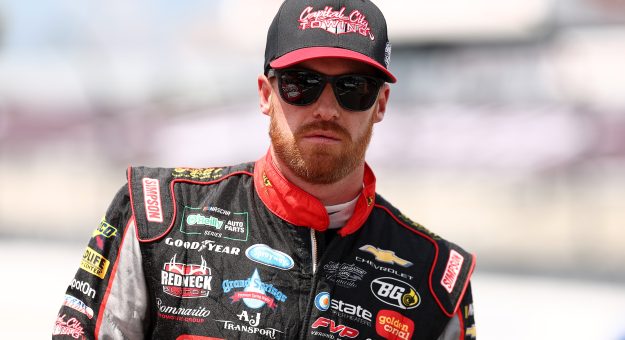 DARLINGTON, SOUTH CAROLINA - SEPTEMBER 05: Jeb Burton, driver of the #27 Capital City Towing Chevrolet, looks on during practice for the NASCAR O'Reilly Auto Parts Series Fleetio 200 at Darlington Raceway on September 05, 2026 in Darlington, South Carolina. (Photo by Meg Oliphant/Getty Images) | Getty Images