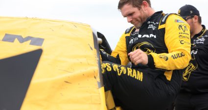 INDIANAPOLIS, INDIANA - JULY 24: Conor Daly, driver of the #25 RAM RAM, enters his truck during qualifying for the NASCAR Craftsman Truck Series TSport 200 at Lucas Oil Indianapolis Raceway Park on July 24, 2026 in Indianapolis, Indiana. (Photo by Justin Casterline/Getty Images) | Getty Images