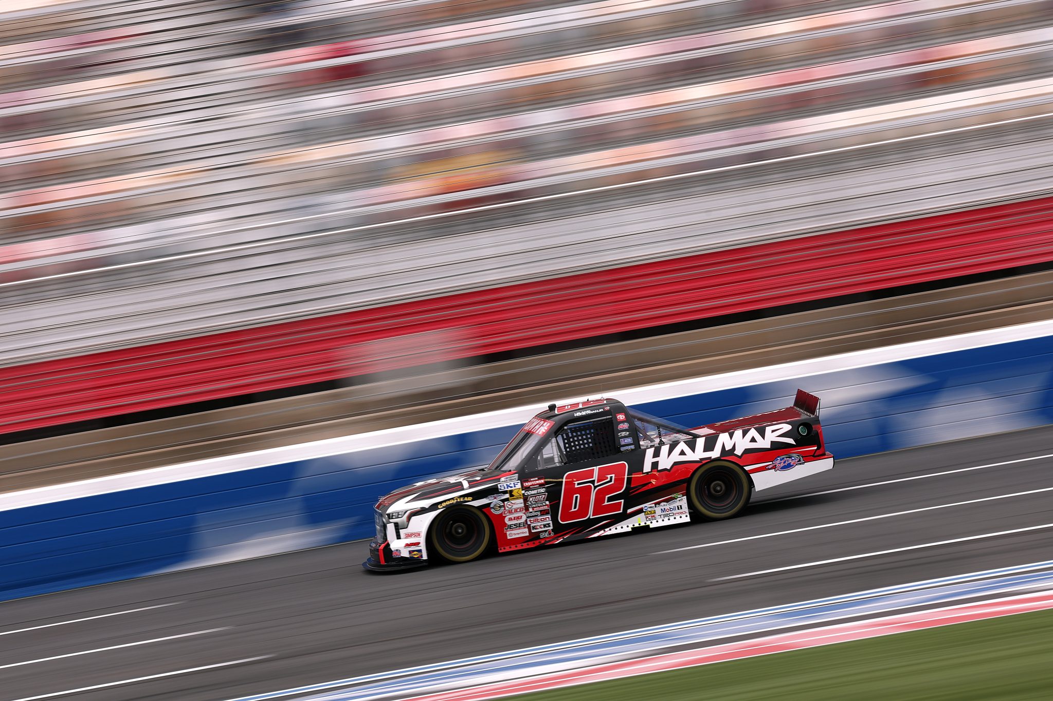 CONCORD, NORTH CAROLINA - OCTOBER 09: Leland Honeyman Jr., driver of the #62 Halmar International Toyota, drives during practice for the NASCAR Craftsman Truck Series Ecosave 200 at Charlotte Motor Speedway on October 09, 2026 in Concord, North Carolina. (Photo by David Jensen/Getty Images) | Getty Images