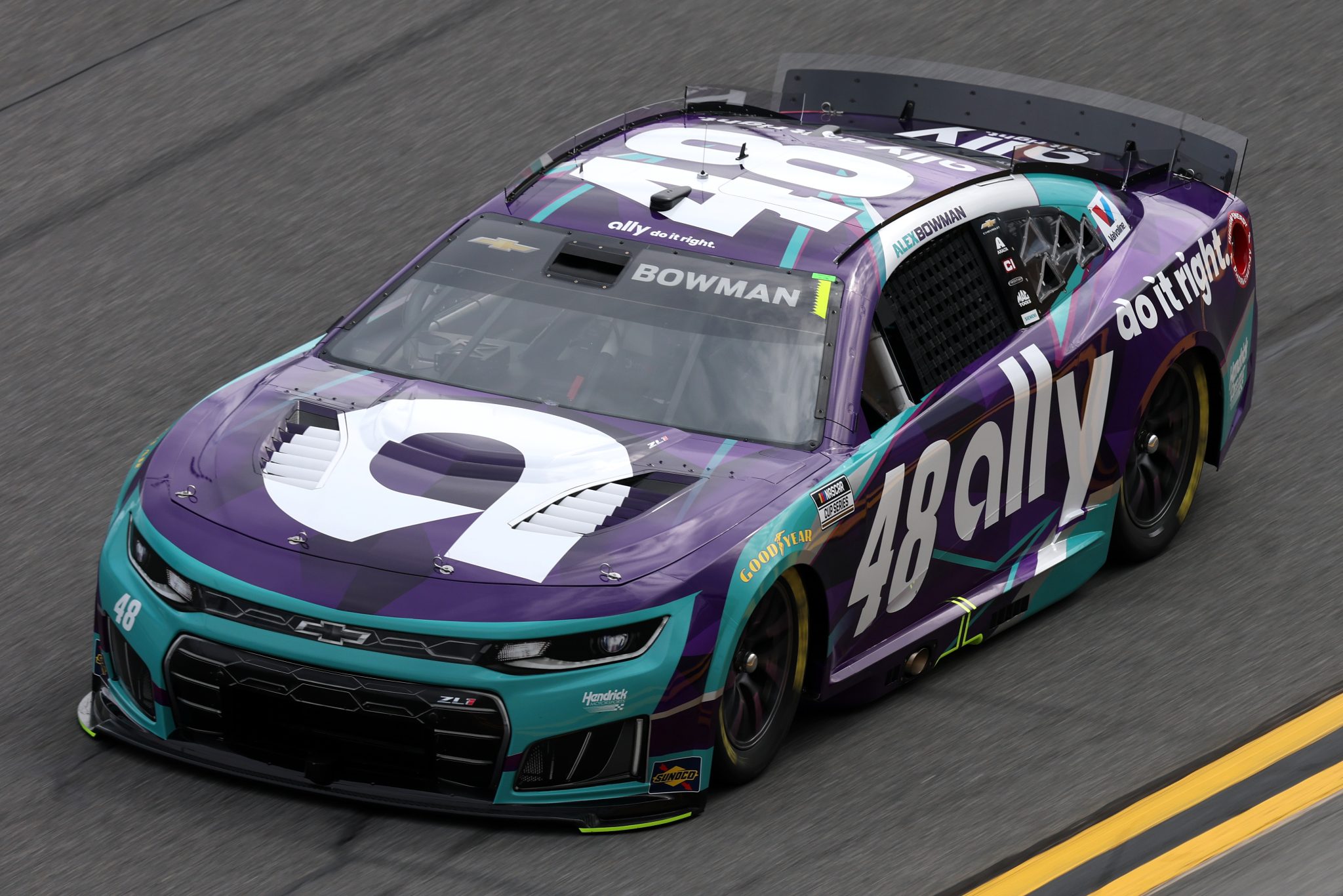 DAYTONA BEACH, FLORIDA - FEBRUARY 11: Alex Bowman, driver of the #48 Ally Chevrolet, drives during practice for the NASCAR Cup Series Daytona 500 at Daytona International Speedway on February 11, 2026 in Daytona Beach, Florida. (Photo by Chris Graythen/Getty Images) | Getty Images