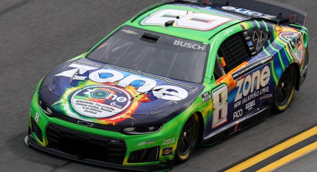 DAYTONA BEACH, FLORIDA - FEBRUARY 11: Kyle Busch, driver of the #8 zone Jalapeno Lime Chevrolet, drives during practice for the NASCAR Cup Series Daytona 500 at Daytona International Speedway on February 11, 2026 in Daytona Beach, Florida. (Photo by Chris Graythen/Getty Images) | Getty Images