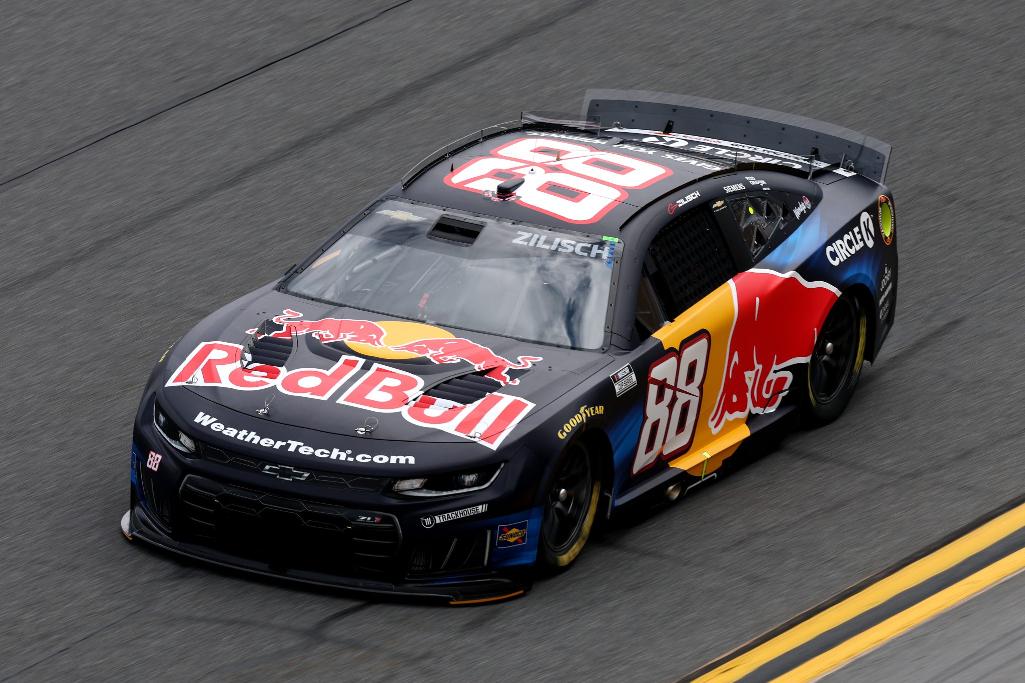 DAYTONA BEACH, FLORIDA - FEBRUARY 11: Connor Zilisch , driver of the #88 Red Bull Chevrolet, drives during practice for the NASCAR Cup Series Daytona 500 at Daytona International Speedway on February 11, 2026 in Daytona Beach, Florida. (Photo by Chris Graythen/Getty Images) | Getty Images