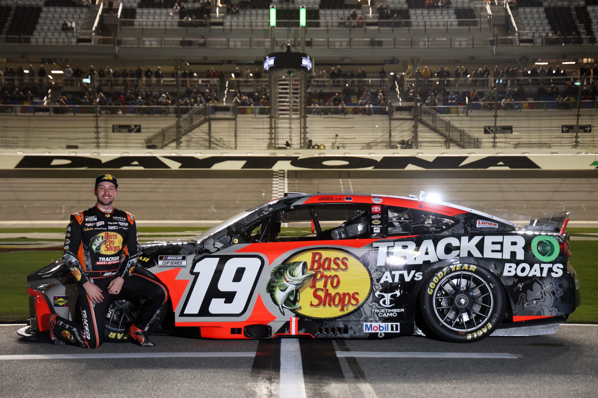 DAYTONA BEACH, FLORIDA - FEBRUARY 11: Chase Briscoe, driver of the #19 Bass Pro Shops Toyota, poses for a photo during qualifying for the NASCAR Cup Series Daytona 500 at Daytona International Speedway on February 11, 2026 in Daytona Beach, Florida. (Photo by Chris Graythen/Getty Images) | Getty Images
