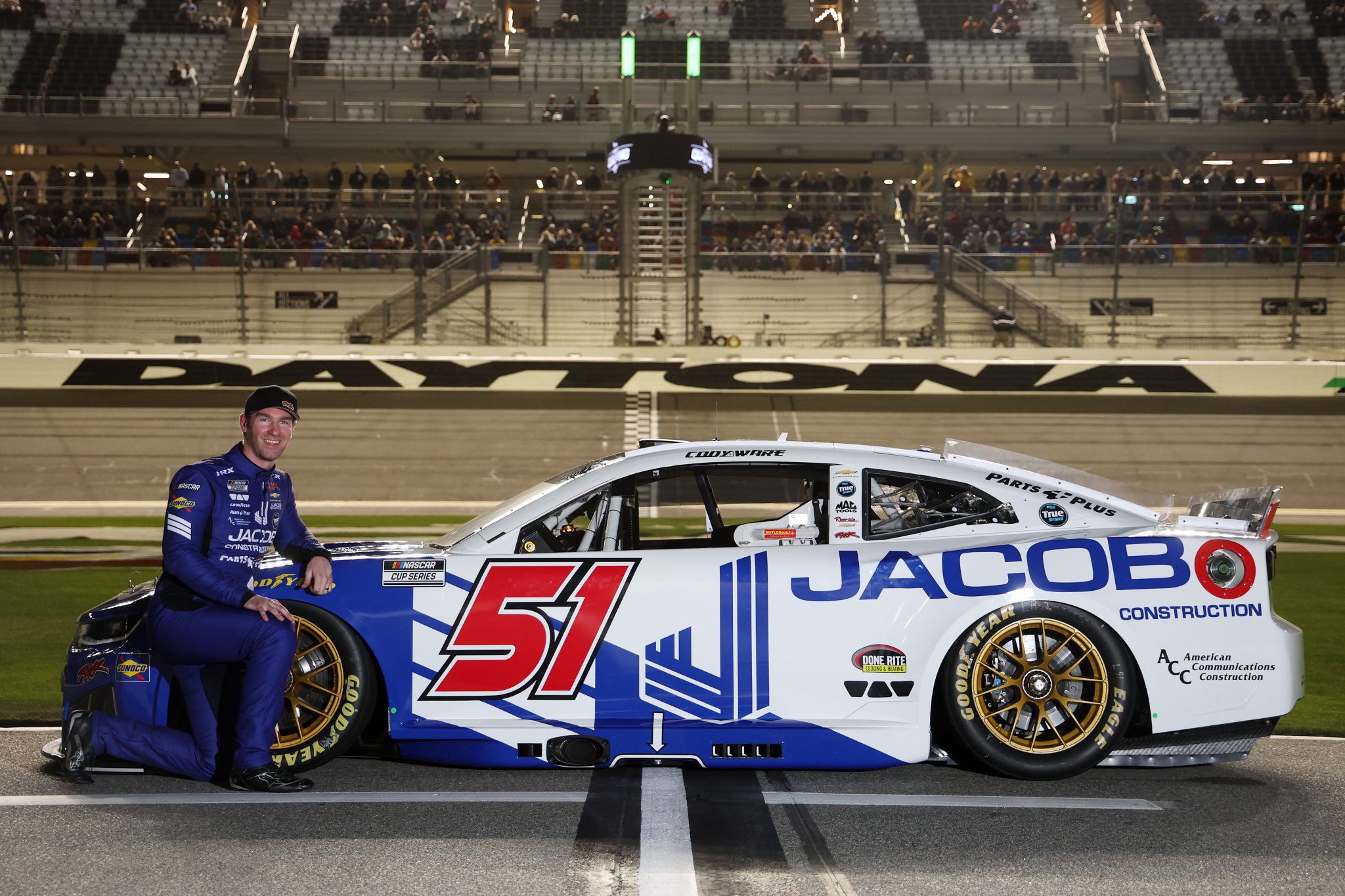 DAYTONA BEACH, FLORIDA - FEBRUARY 11: Cody Ware, driver of the #51 Jacob Construction Chevrolet, poses for a photo during qualifying for the NASCAR Cup Series Daytona 500 at Daytona International Speedway on February 11, 2026 in Daytona Beach, Florida. (Photo by Chris Graythen/Getty Images) | Getty Images