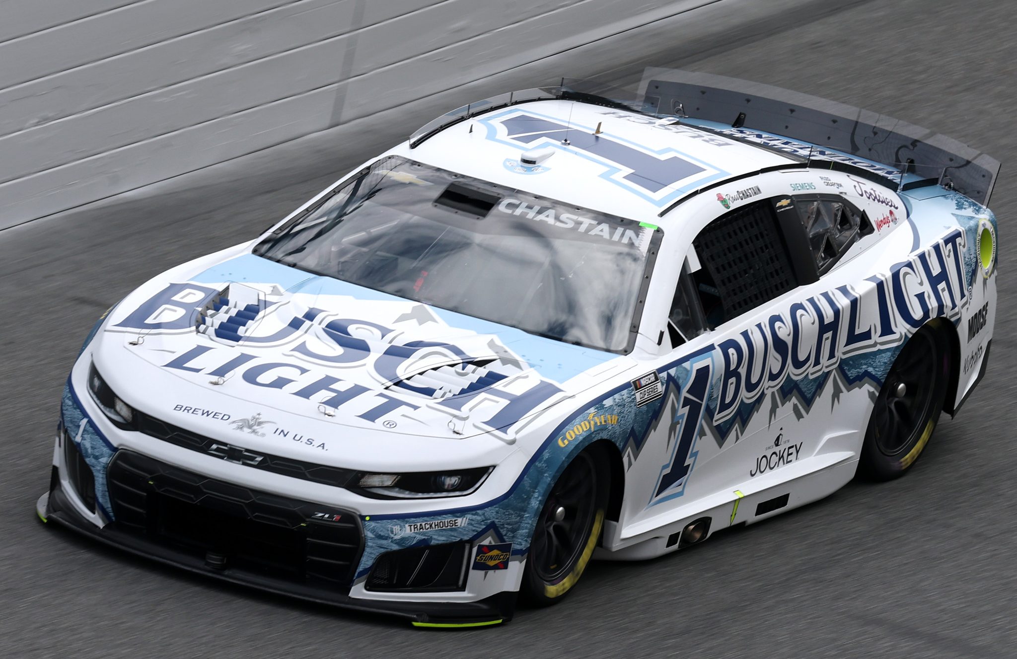DAYTONA BEACH, FLORIDA - FEBRUARY 11: Ross Chastain, driver of the #1 Busch Light Chevrolet, drives during practice for the NASCAR Cup Series Daytona 500 at Daytona International Speedway on February 11, 2026 in Daytona Beach, Florida. (Photo by Chris Graythen/Getty Images) | Getty Images