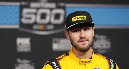 DAYTONA BEACH, FLORIDA - FEBRUARY 11: Todd Gilliland, driver of the #34 Love's Travel Stops Ford, speaks to the media during Media Day for the NASCAR Cup Series Daytona 500 at Daytona International Speedway on February 11, 2026 in Daytona Beach, Florida. (Photo by Patrick McDermott/Getty Images) | Getty Images