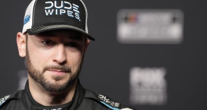 DAYTONA BEACH, FLORIDA - FEBRUARY 11: Anthony Alfredo, driver of the #62 Dude Wipes Chevrolet, speaks to the media during Media Day for the NASCAR Cup Series Daytona 500 at Daytona International Speedway on February 11, 2026 in Daytona Beach, Florida. (Photo by Patrick McDermott/Getty Images) | Getty Images