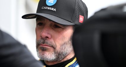 DAYTONA BEACH, FLORIDA - FEBRUARY 11: Jimmie Johnson, driver of the #84 Carvana Toyota, looks on during practice for the NASCAR Cup Series Daytona 500 at Daytona International Speedway on February 11, 2026 in Daytona Beach, Florida. (Photo by Jeff Curry/Getty Images) | Getty Images