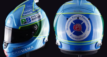 Jimmie Johnson Pye Barker Nfff Helmet Of Heroes