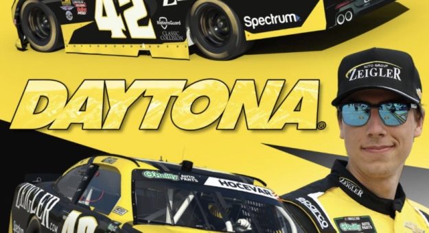 Visit Carson Hocevar driving in O’Reilly race at Daytona for Young’s Motorsports page