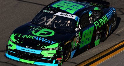 DAYTONA BEACH, FLORIDA - FEBRUARY 13: Parker Retzlaff, driver of the #99 FUNKAWAY Chevrolet, drives during practice for the NASCAR O'Reilly Auto Parts Series United Rentals 300 at Daytona International Speedway on February 13, 2026 in Daytona Beach, Florida. (Photo by Chris Graythen/Getty Images) | Getty Images