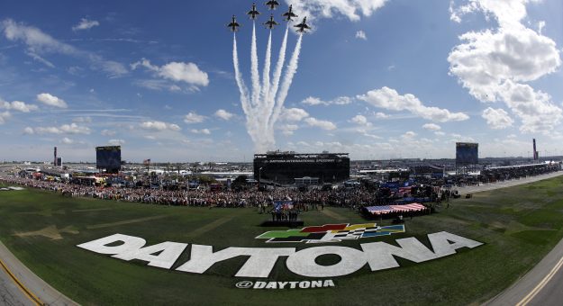 DAYTONA BEACH, FLORIDA - FEBRUARY 15: The U.S. Air Force Thunderbirds perform a flyover prior to the NASCAR Cup Series Daytona 500 at Daytona International Speedway on February 15, 2026 in Daytona Beach, Florida. (Photo by Sean Gardner/Getty Images) | Getty Images