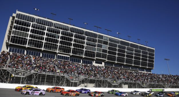 HAMPTON, GEORGIA - FEBRUARY 22: A general view of racing during the NASCAR Cup Series Autotrader 400 at Echo Park Speedway on February 22, 2026 in Hampton, Georgia. (Photo by Sean Gardner/Getty Images) | Getty Images