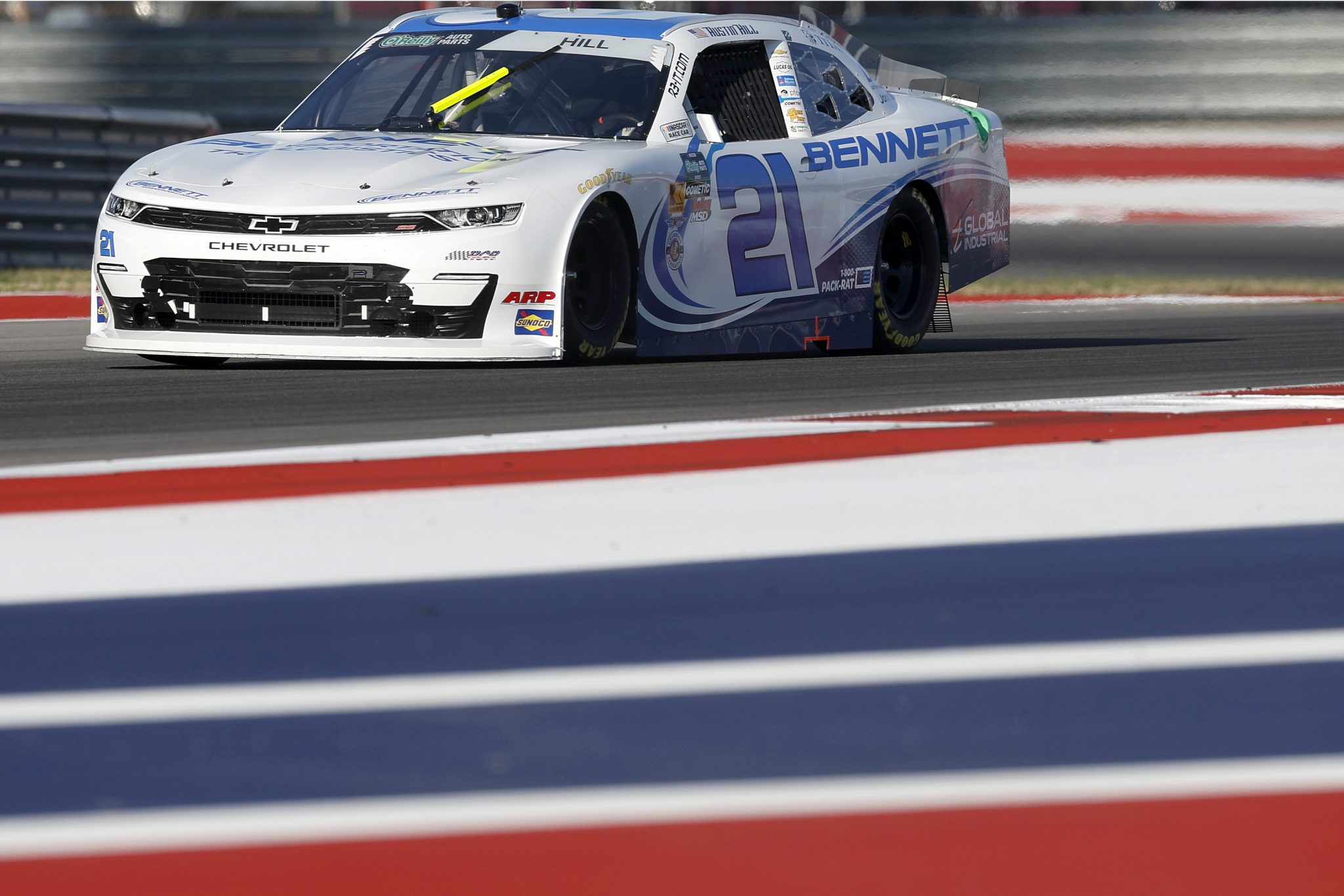 AUSTIN, TEXAS - FEBRUARY 27: Austin Hill, driver of the #21 Bennett Transportation Chevrolet, drives during practice for the NASCAR O'Reilly Auto Parts Series Focused Health 250 at Circuit of The Americas on February 27, 2026 in Austin, Texas. (Photo by Logan Riely/Getty Images) | Getty Images