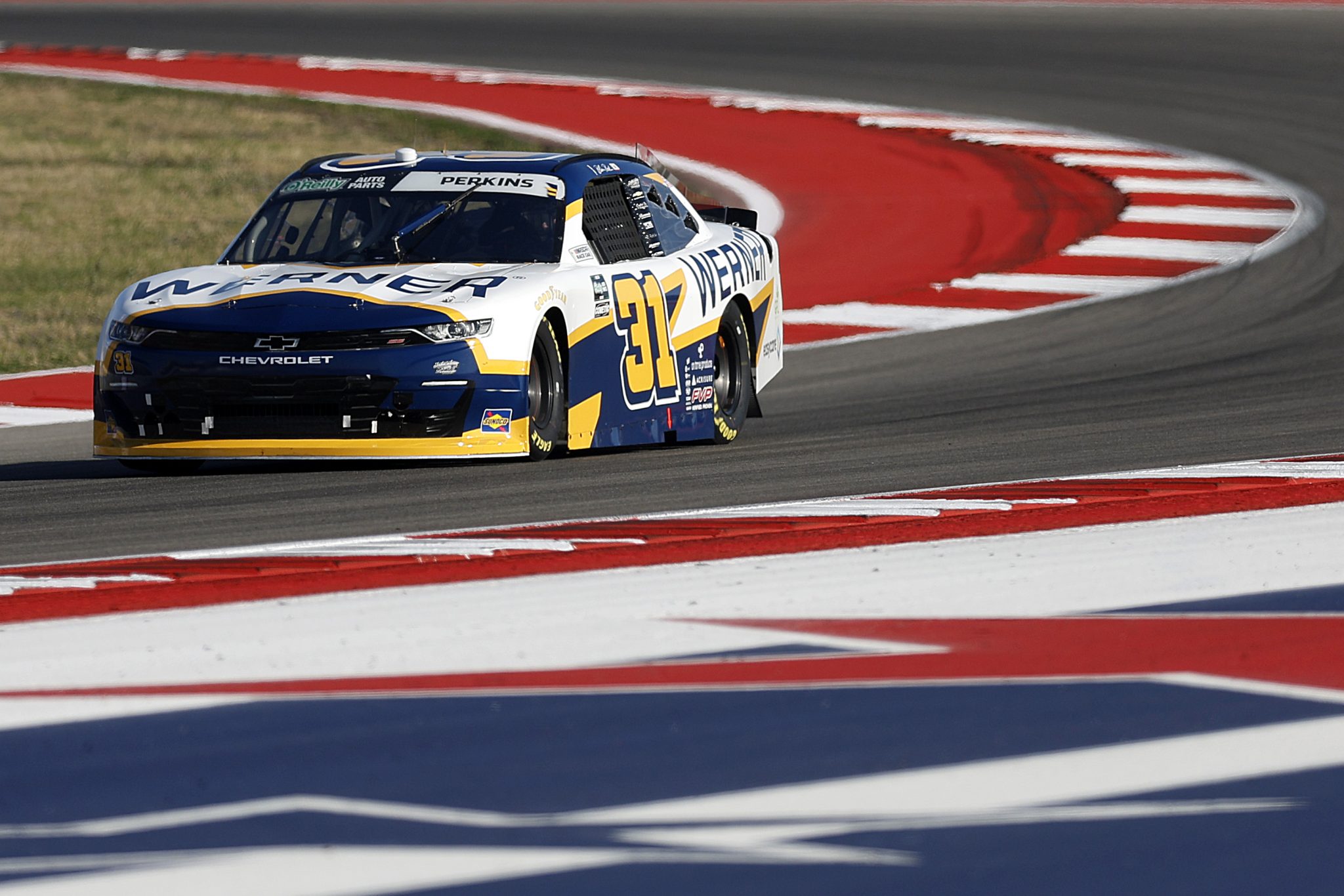 AUSTIN, TEXAS - FEBRUARY 27: Blaine Perkins, driver of the #31 WERNER Chevrolet, drives during practice for the NASCAR O'Reilly Auto Parts Series Focused Health 250 at Circuit of The Americas on February 27, 2026 in Austin, Texas. (Photo by Logan Riely/Getty Images) | Getty Images