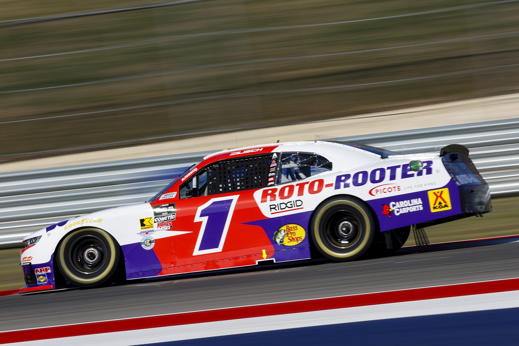 AUSTIN, TEXAS - FEBRUARY 27: Connor Zilisch, driver of the #1 Roto-Rooter Chevrolet, drives during practice for the NASCAR O'Reilly Auto Parts Series Focused Health 250 at Circuit of The Americas on February 27, 2026 in Austin, Texas. (Photo by Logan Riely/Getty Images) | Getty Images