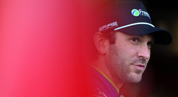 DAYTONA BEACH, FLORIDA - FEBRUARY 13: Daniel Suarez, driver of the #7 Freeway Insurance Chevrolet, looks on in the garage area during practice for the NASCAR Cup Series Daytona 500 at Daytona International Speedway on February 13, 2026 in Daytona Beach, Florida. (Photo by Jeff Curry/Getty Images) | Getty Images