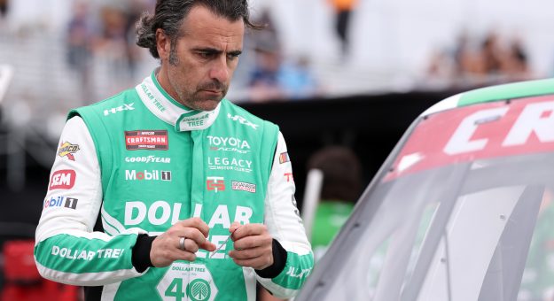 ST PETERSBURG, FLORIDA - FEBRUARY 27: Dario Franchitti, driver of the #1 Dollar Tree Toyota, prepares to practice for the NASCAR Craftsman Truck Series OnlyBulls Green Flag 150 at Grand Prix of St. Petersburg on February 27, 2026 in St Petersburg, Florida. (Photo by David Jensen/Getty Images) | Getty Images