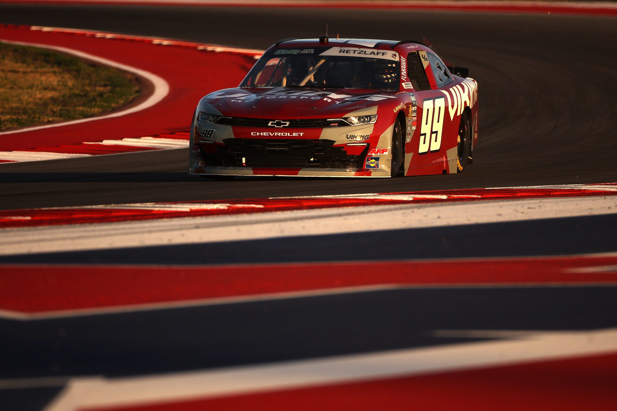 AUSTIN, TEXAS - FEBRUARY 27: Parker Retzlaff, driver of the #99 Viking Motorsports Chevrolet, drives during qualifying for the NASCAR O'Reilly Auto Parts Series Focused Health 250 at Circuit of The Americas on February 27, 2026 in Austin, Texas. (Photo by James Gilbert/Getty Images) | Getty Images