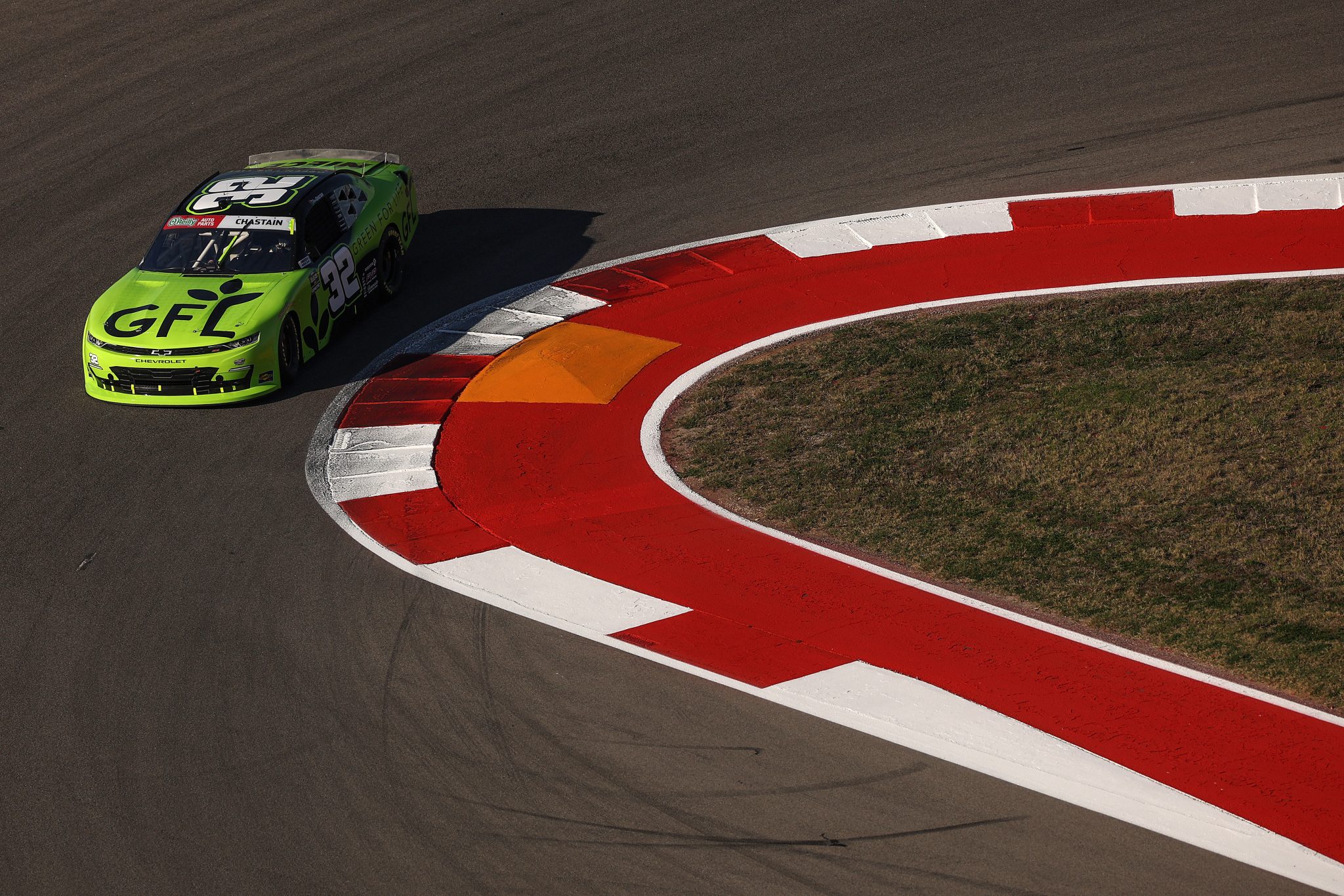 AUSTIN, TEXAS - FEBRUARY 27: Ross Chastain, driver of the #32 GLF Environmental Chevrolet, drives during practice for the NASCAR O'Reilly Auto Parts Series Focused Health 250 at Circuit of The Americas on February 27, 2026 in Austin, Texas. (Photo by James Gilbert/Getty Images) | Getty Images