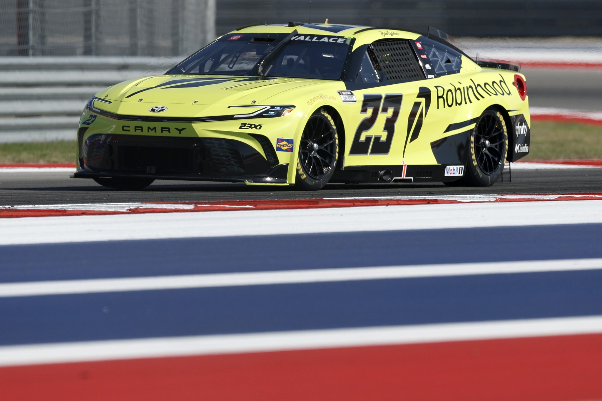 AUSTIN, TEXAS - FEBRUARY 28: Bubba Wallace, driver of the #23 Robinhood Toyota, drives during qualifying for the NASCAR Cup Series DuraMax Grand Prix Powered by RelaDyne at Circuit of The Americas on February 28, 2026 in Austin, Texas. (Photo by Logan Riely/Getty Images) | Getty Images