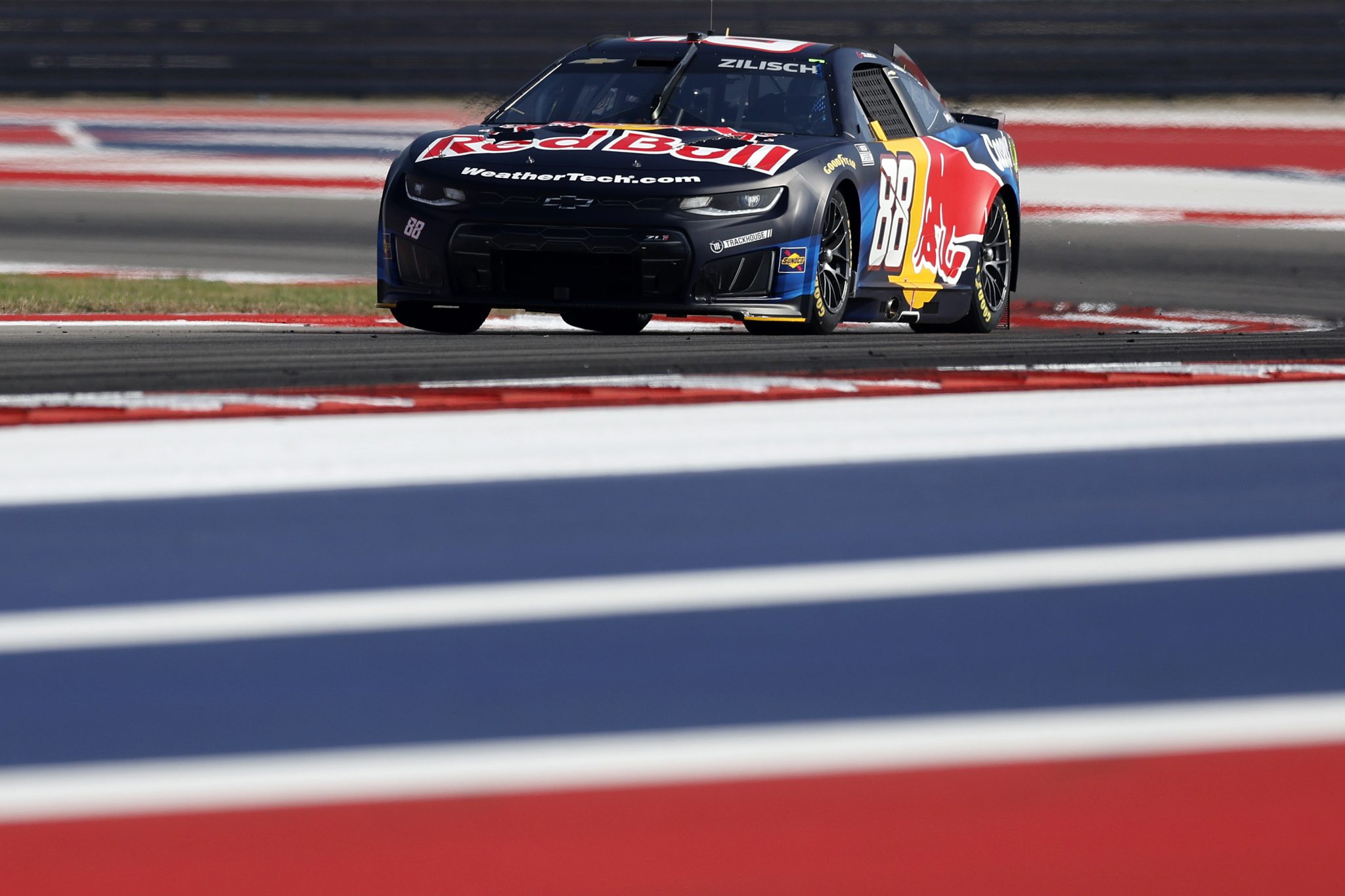 AUSTIN, TEXAS - FEBRUARY 28: Connor Zilisch, driver of the #88 Red Bull Chevrolet, drives during qualifying for the NASCAR Cup Series DuraMax Grand Prix Powered by RelaDyne at Circuit of The Americas on February 28, 2026 in Austin, Texas. (Photo by Logan Riely/Getty Images) | Getty Images