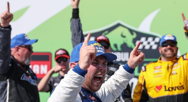 Visit Layne Riggs claims first ever NASCAR CRAFTSMAN Truck Series street course win in St. Petersburg page