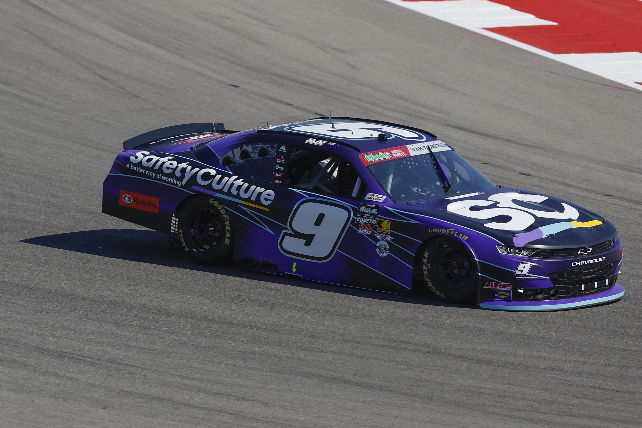 AUSTIN, TEXAS - FEBRUARY 28: Shane Van Gisbergen, driver of the #9 Safety Culture Chevrolet, drives during the NASCAR O'Reilly Auto Parts Series Focused Health 250 at Circuit of The Americas on February 28, 2026 in Austin, Texas. (Photo by Logan Riely/Getty Images) | Getty Images