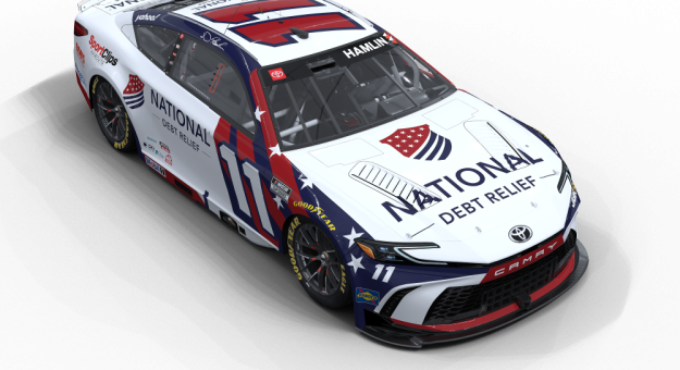 Visit National Debt Relief expands partnership with Denny Hamlin and Joe Gibbs Racing page
