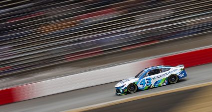 WINSTON SALEM, NORTH CAROLINA - FEBRUARY 04: Erik Jones, driver of the #43 Advent Health Toyota, drives during the Last Chance qualifying race for the Cook Out Clash at Bowman Gray Stadium on February 04, 2026 in Winston Salem, North Carolina. (Photo by Jonathan Bachman/Getty Images) | Getty Images