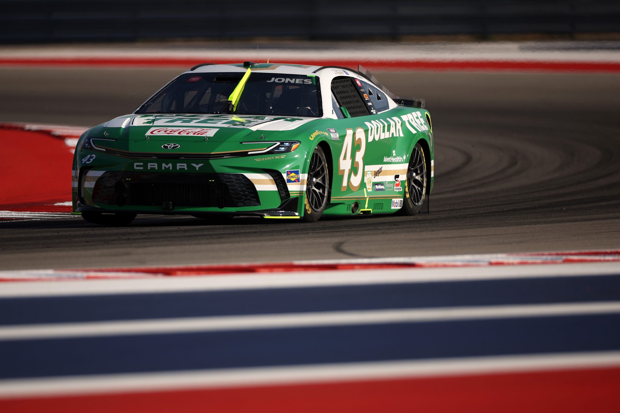 AUSTIN, TEXAS - FEBRUARY 28: Erik Jones, driver of the #43 Dollar Tree Toyota, drives during practice for the NASCAR Cup Series DuraMax Grand Prix Powered by RelaDyne at Circuit of The Americas on February 28, 2026 in Austin, Texas. (Photo by James Gilbert/Getty Images) | Getty Images