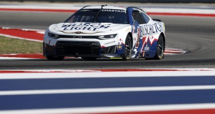 AUSTIN, TEXAS - FEBRUARY 28: Ross Chastain, driver of the #1 Busch Light Chevrolet, drives during qualifying for the NASCAR Cup Series DuraMax Grand Prix Powered by RelaDyne at Circuit of The Americas on February 28, 2026 in Austin, Texas. (Photo by Logan Riely/Getty Images) | Getty Images