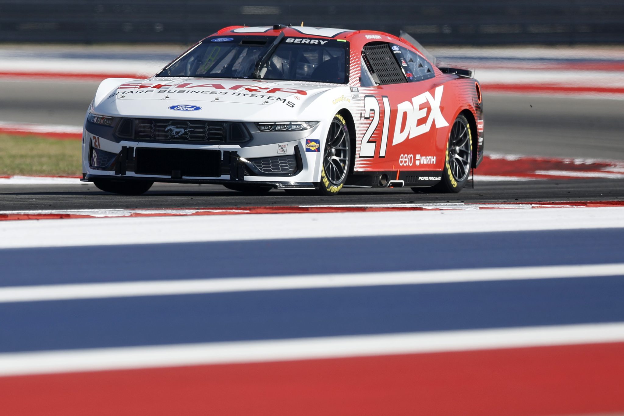 AUSTIN, TEXAS - FEBRUARY 28: Josh Berry, driver of the #21 DEX Ford, drives during qualifying for the NASCAR Cup Series DuraMax Grand Prix Powered by RelaDyne at Circuit of The Americas on February 28, 2026 in Austin, Texas. (Photo by Logan Riely/Getty Images) | Getty Images