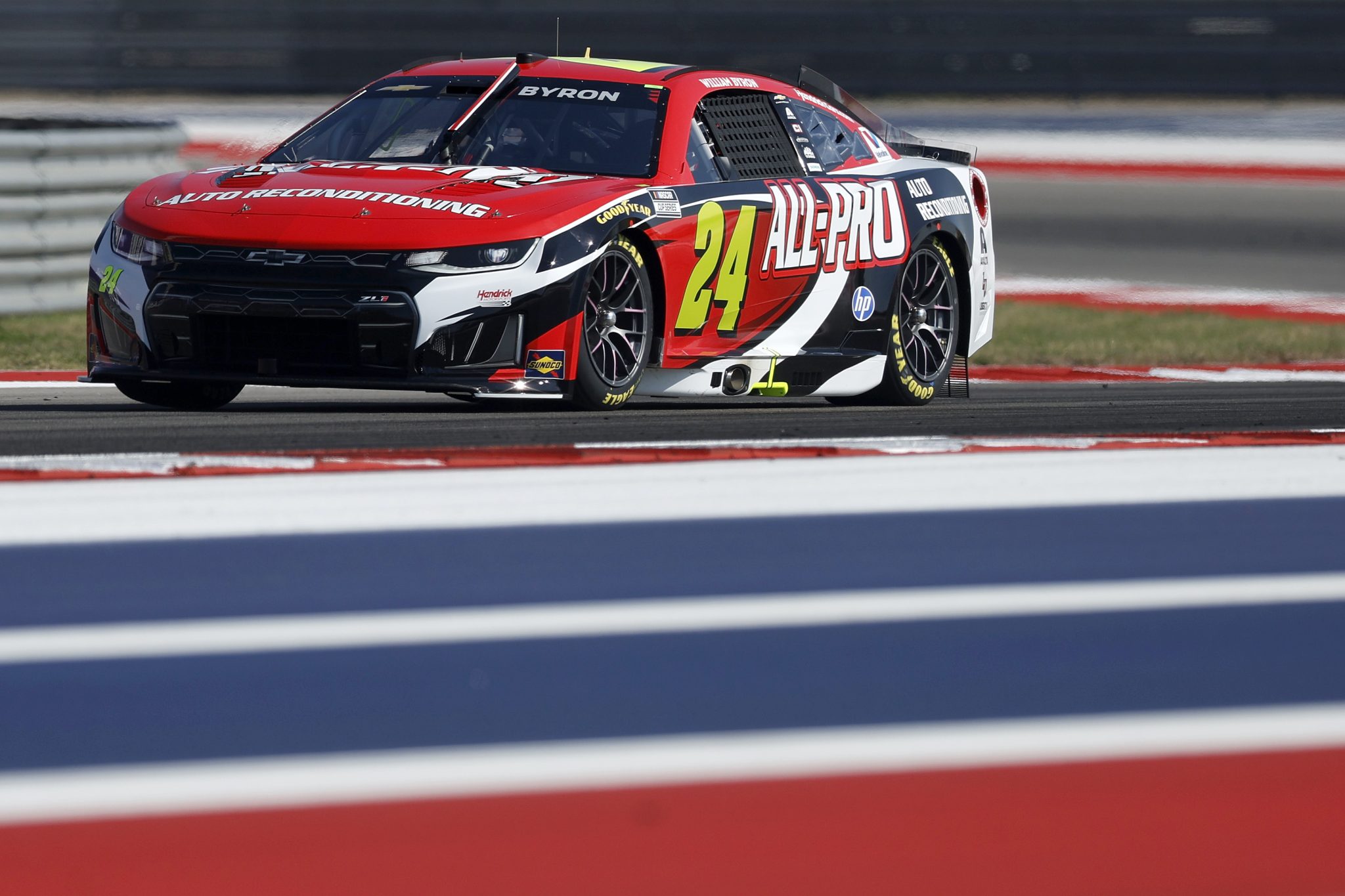 AUSTIN, TEXAS - FEBRUARY 28: William Byron, driver of the #24 All Pro Reconditioning Chevrolet, drives during qualifying for the NASCAR Cup Series DuraMax Grand Prix Powered by RelaDyne at Circuit of The Americas on February 28, 2026 in Austin, Texas. (Photo by Logan Riely/Getty Images) | Getty Images