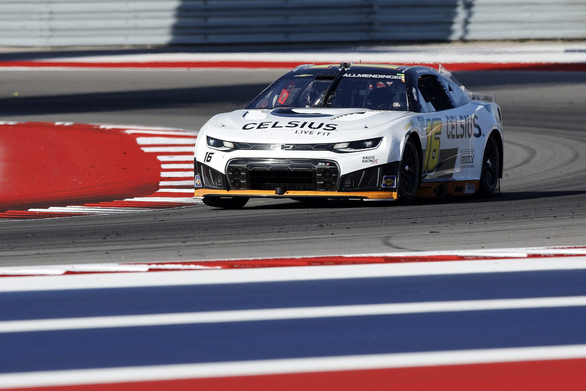 AUSTIN, TEXAS - MARCH 01: AJ Allmendinger, driver of the #16 Celsius Chevrolet, drives during the NASCAR Cup Series DuraMax Grand Prix Powered by RelaDyne at Circuit of The Americas on March 01, 2026 in Austin, Texas. (Photo by Logan Riely/Getty Images) | Getty Images