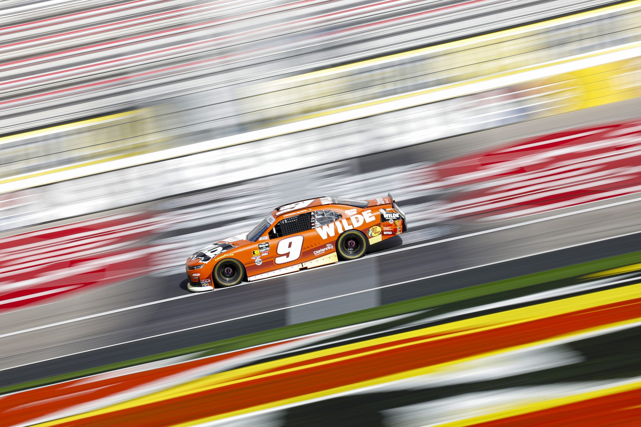 LAS VEGAS, NEVADA - MARCH 14: Carson Kvapil, driver of the #9 WILDE Chevrolet, drives during practice for the NASCAR O'Reilly Auto Parts Series The LiUNA! at Las Vegas Motor Speedway on March 14, 2026 in Las Vegas, Nevada. (Photo by Sean Gardner/Getty Images) | Getty Images