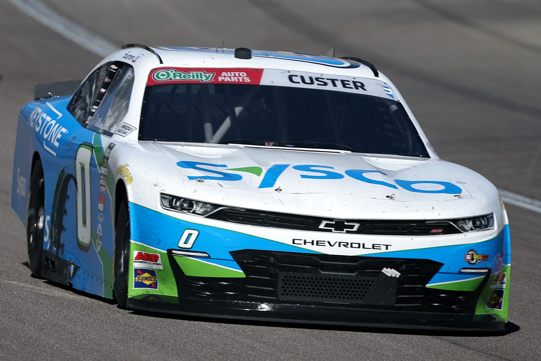 LAS VEGAS, NEVADA - MARCH 14: Cole Custer, driver of the #0 Sysco Chevrolet, drives during the NASCAR O'Reilly Auto Parts Series The LiUNA! at Las Vegas Motor Speedway on March 14, 2026 in Las Vegas, Nevada. (Photo by Chris Graythen/Getty Images) | Getty Images