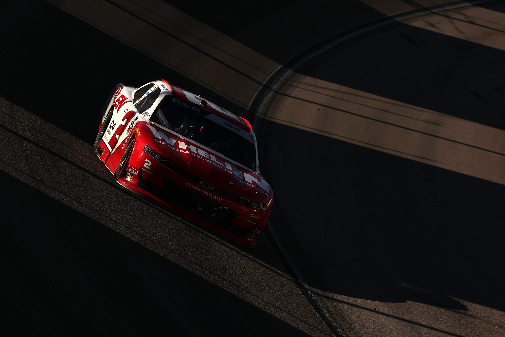 LAS VEGAS, NEVADA - MARCH 14: Jesse Love, driver of the #2 Whelen Chevrolet, drives during the NASCAR O'Reilly Auto Parts Series The LiUNA! at Las Vegas Motor Speedway on March 14, 2026 in Las Vegas, Nevada. (Photo by Chris Graythen/Getty Images) | Getty Images