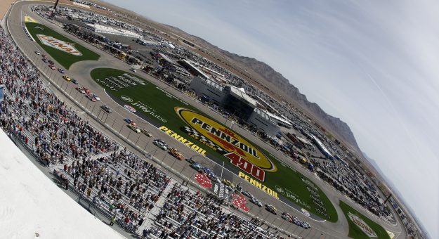 LAS VEGAS, NEVADA - MARCH 15: A general view of racing during the NASCAR Cup Series Pennzoil 400 presented by Jiffy Lube at Las Vegas Motor Speedway on March 15, 2026 in Las Vegas, Nevada. (Photo by Sean Gardner/Getty Images) | Getty Images