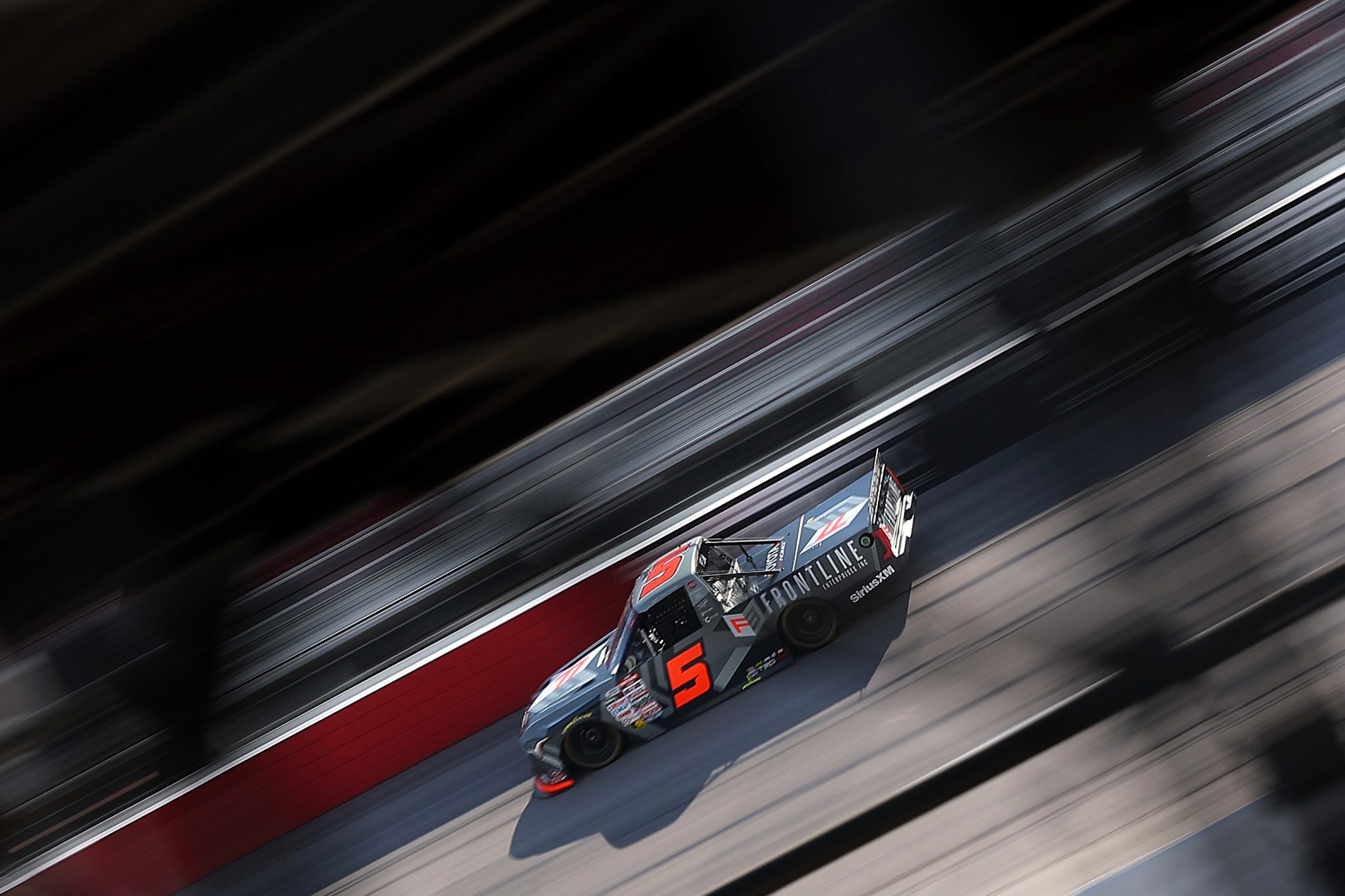 DARLINGTON, SOUTH CAROLINA - MARCH 20: Corey Heim, driver of the #5 Frontline Enterprises Toyota, drives during practice for the NASCAR Craftsman Truck Series Buckle Up South Carolina 200 at Darlington Raceway on March 20, 2026 in Darlington, South Carolina. (Photo by Jonathan Bachman/Getty Images) | Getty Images