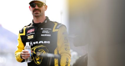 DARLINGTON, SOUTH CAROLINA - MARCH 20: Corey LaJoie, driver of the #25 Nothing Stops Ram RAM, looks on during qualifying for the NASCAR Craftsman Truck Series Buckle Up South Carolina 200 at Darlington Raceway on March 20, 2026 in Darlington, South Carolina. (Photo by David Jensen/Getty Images) | Getty Images
