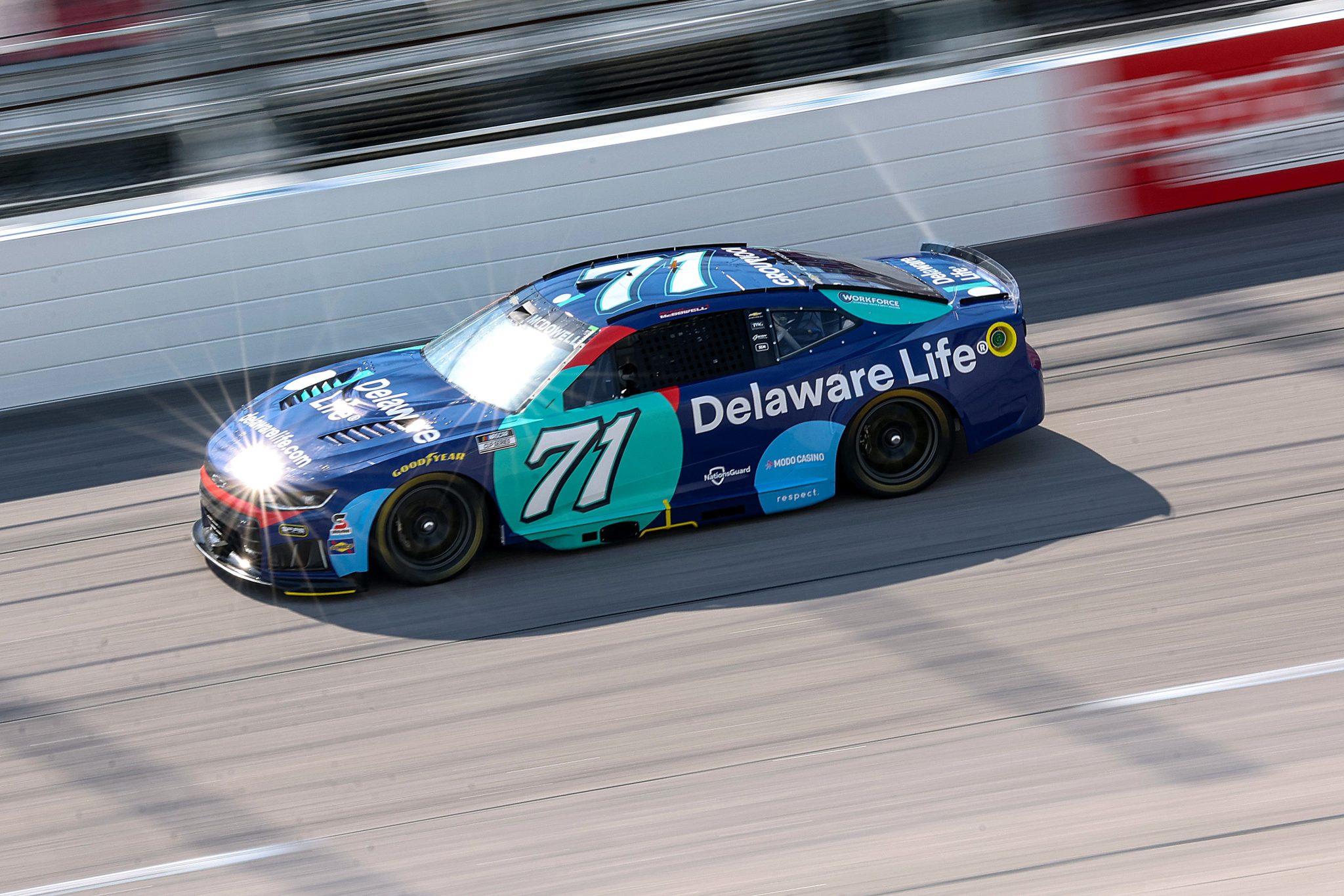 DARLINGTON, SOUTH CAROLINA - MARCH 21: Michael McDowell, driver of the #71 Delaware Life Chevrolet, drives during practice for the NASCAR Cup Series Goodyear 400 at Darlington Raceway on March 21, 2026 in Darlington, South Carolina. (Photo by David Jensen/Getty Images) | Getty Images