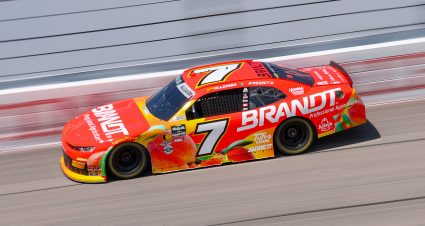 DARLINGTON, SOUTH CAROLINA - MARCH 21: Justin Allgaier, driver of the #7 BRANDT Chevrolet, drives during practice for the NASCAR O'Reilly Auto Parts Series Sport Clips Haircuts VFW Help a Hero 200 at Darlington Raceway on March 21, 2026 in Darlington, South Carolina. (Photo by David Jensen/Getty Images) | Getty Images