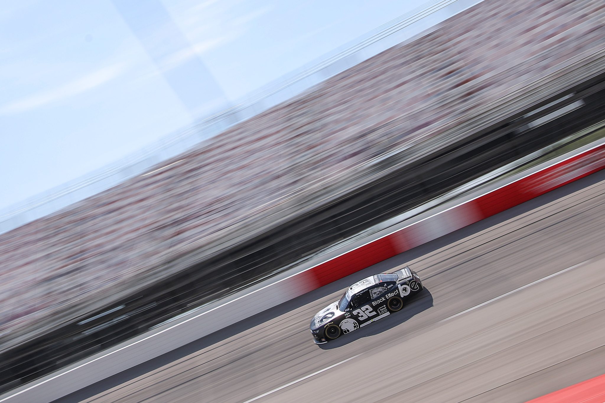 DARLINGTON, SOUTH CAROLINA - MARCH 21: Rajah Caruth, driver of the #32 Black Effect Chevrolet, drives during practice for the NASCAR O'Reilly Auto Parts Series Sport Clips Haircuts VFW Help a Hero 200 at Darlington Raceway on March 21, 2026 in Darlington, South Carolina. (Photo by Jonathan Bachman/Getty Images) | Getty Images