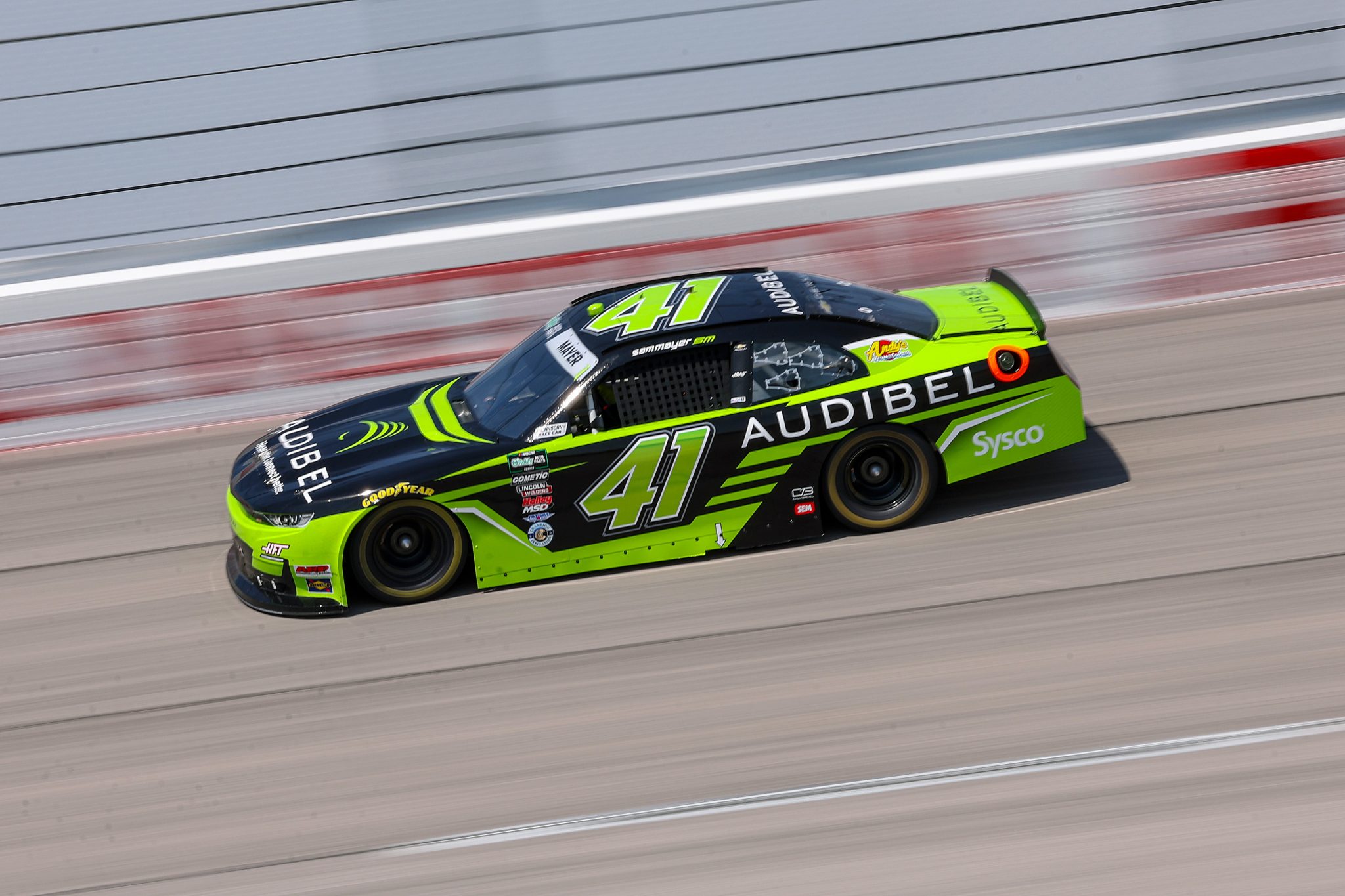 DARLINGTON, SOUTH CAROLINA - MARCH 21: Sam Mayer, driver of the #41 Audibel Chevrolet, drives during practice for the NASCAR O'Reilly Auto Parts Series Sport Clips Haircuts VFW Help a Hero 200 at Darlington Raceway on March 21, 2026 in Darlington, South Carolina. (Photo by David Jensen/Getty Images) | Getty Images