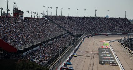 DARLINGTON, SOUTH CAROLINA - MARCH 22: A general view of racing during the NASCAR Cup Series Goodyear 400 at Darlington Raceway on March 22, 2026 in Darlington, South Carolina. (Photo by Jonathan Bachman/Getty Images) | Getty Images