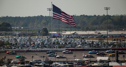 DARLINGTON, SOUTH CAROLINA - MARCH 22: A general view of racing during the NASCAR Cup Series Goodyear 400 at Darlington Raceway on March 22, 2026 in Darlington, South Carolina. (Photo by Jonathan Bachman/Getty Images) | Getty Images