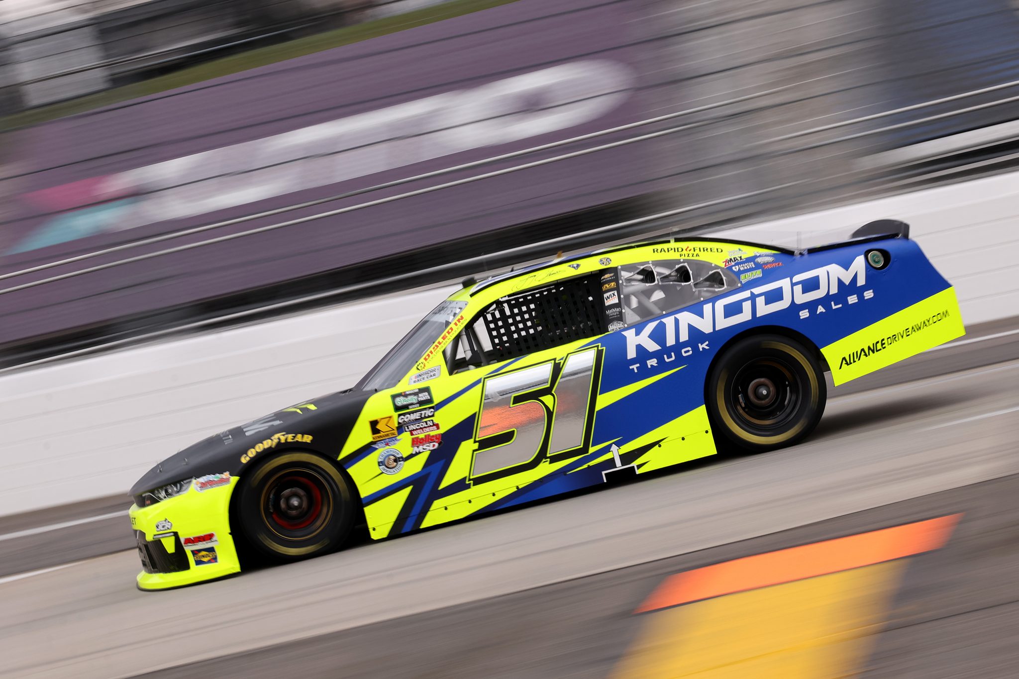 MARTINSVILLE, VIRGINIA - MARCH 27: Jeremy Clements, driver of the #51 Kingdom Truck Sales/Alliance Chevrolet, drives during the NASCAR O'Reilly Auto Parts Series NFPA 250 at Martinsville Speedway on March 27, 2026 in Martinsville, Virginia. (Photo by David Jensen/Getty Images) | Getty Images
