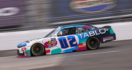 MARTINSVILLE, VIRGINIA - MARCH 27: Ryan Ellis, driver of the #02 Tablo TV Chevrolet, drives during the NASCAR O'Reilly Auto Parts Series NFPA 250 at Martinsville Speedway on March 27, 2026 in Martinsville, Virginia. (Photo by David Jensen/Getty Images) | Getty Images